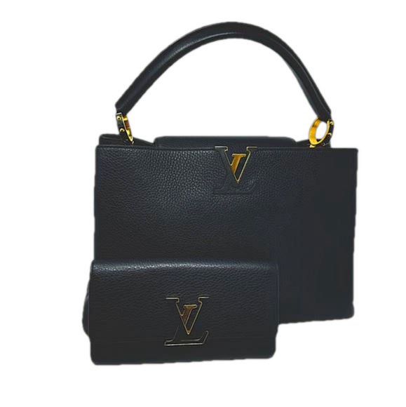 💯Authentic Louis Vuitton Capucines GM black Noir Tote Bag - Picture 1 of 14